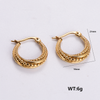 1 Pair Retro Roman Style Geometric Plating Stainless Steel 24k Gold Plated Ear Studs