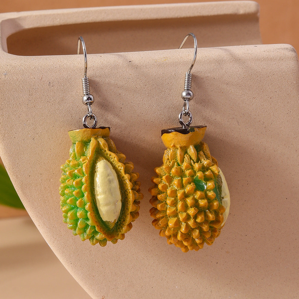 1 Pair Simple Style Commute Plant Alloy Plastic Drop Earrings