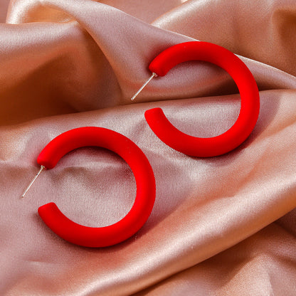 Wholesale Jewelry Simple Style Solid Color Plastic Ear Studs