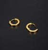 1 Pair Simple Style Solid Color Polishing Plating Stainless Steel 18k Gold Plated Earrings