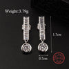 1 Pair Ig Style Vintage Style Star Flower Plating Inlay Sterling Silver Zircon White Gold Plated Rhodium Plated Ear Studs