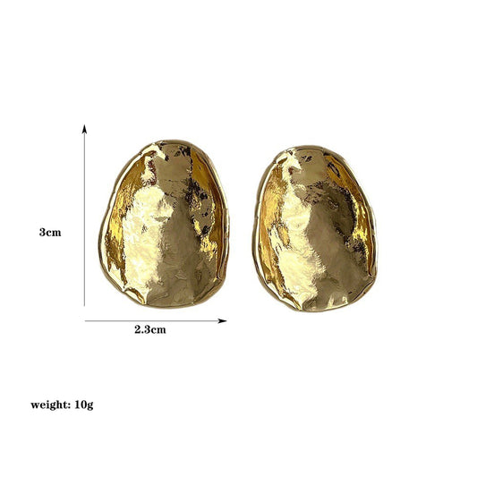 1 Piece Elegant Vintage Style Solid Color Plating Copper 18k Gold Plated White Gold Plated Ear Studs