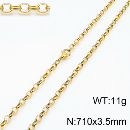 Stainless Steel O-chain Fashion Necklace Bracelet Wholesale Jewelry Gooddiy