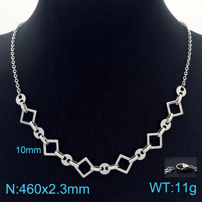 Retro Geometric Stainless Steel Titanium Steel Plating Bracelets Earrings Necklace