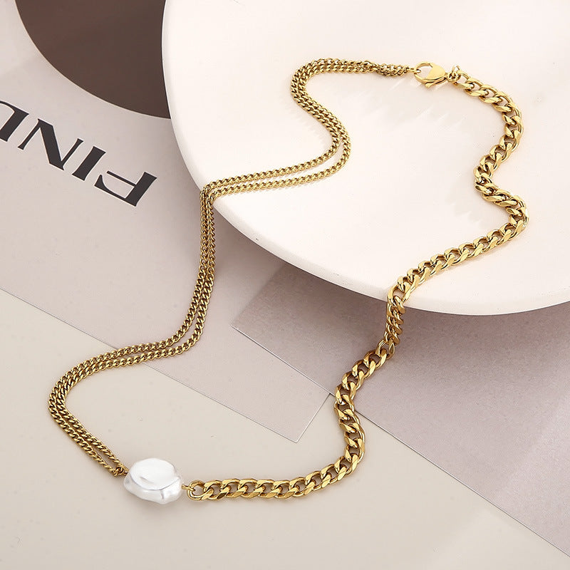 Wholesale Basic Classic Style Geometric Titanium Steel Plating Necklace