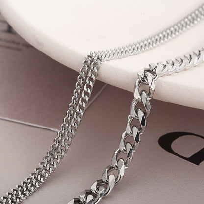 Wholesale Basic Classic Style Geometric Titanium Steel Plating Necklace