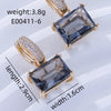 1 Pair Sweet Simple Style Shiny Square Heart Shape Rectangle Inlay Copper Zircon Drop Earrings