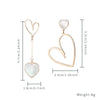 1 Pair Exaggerated Sweet Heart Shape Plating Inlay Stainless Steel Shell Rose Gold Plated Drop Earrings