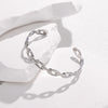 Retro Geometric Stainless Steel Plating Bangle