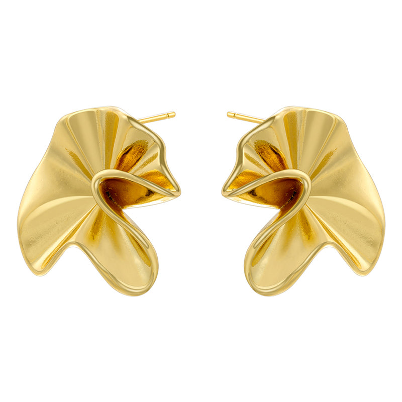 1 Pair Casual Vintage Style Simple Style C Shape U Shape Pentagram Plating Copper 18k Gold Plated Ear Studs