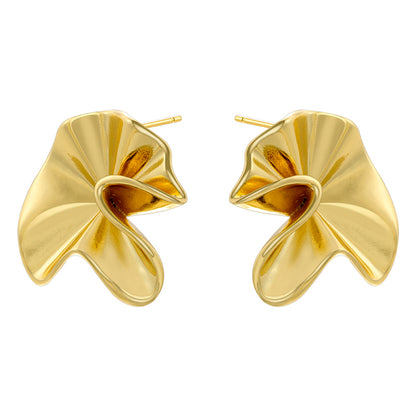 1 Pair Casual Vintage Style Simple Style C Shape U Shape Pentagram Plating Copper 18k Gold Plated Ear Studs