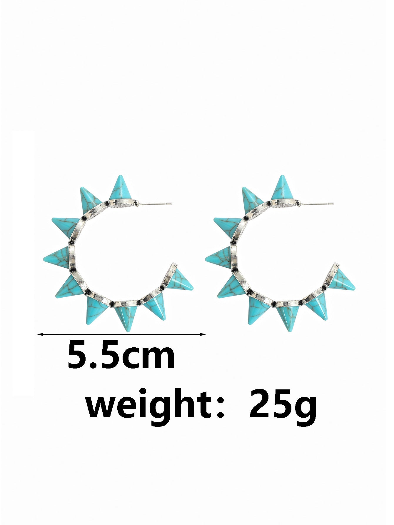 1 Pair Retro Geometric Plating Alloy Ear Studs