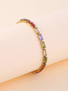 Simple Style Classic Style Color Block Stainless Steel Plating Inlay Zircon 18k Gold Plated Bracelets