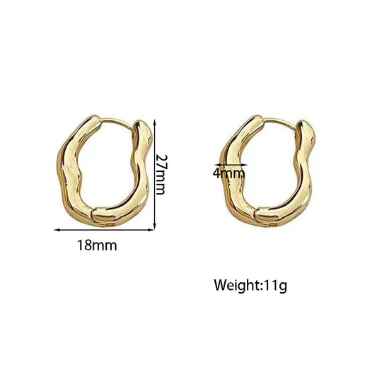 Wholesale Jewelry Simple Style Solid Color Alloy Plating Earrings