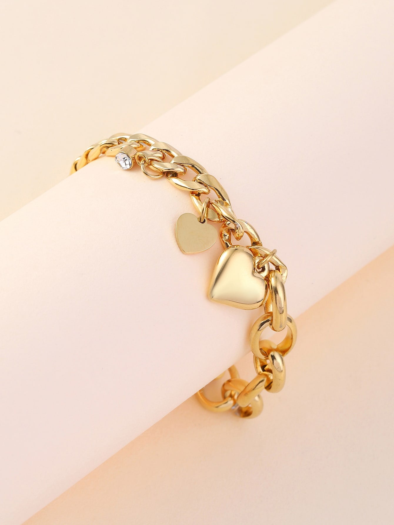 Hip-hop Retro Solid Color Stainless Steel Plating 18k Gold Plated Bracelets