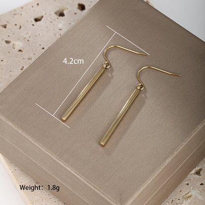 1 Pair Xuping Simple Style Classic Style Solid Color Stainless Steel Drop Earrings