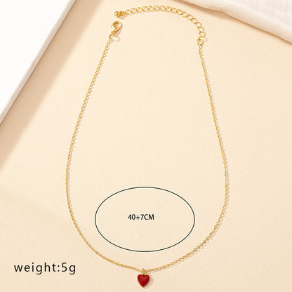 Ig Style Korean Style Heart Shape Alloy Wholesale Pendant Necklace