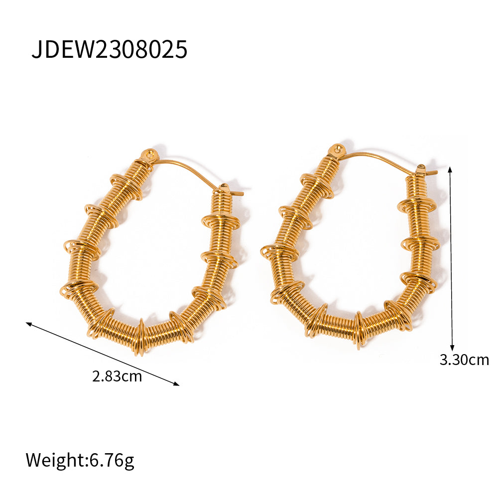 1 Pair Ig Style Geometric Plating Stainless Steel 18k Gold Plated Earrings