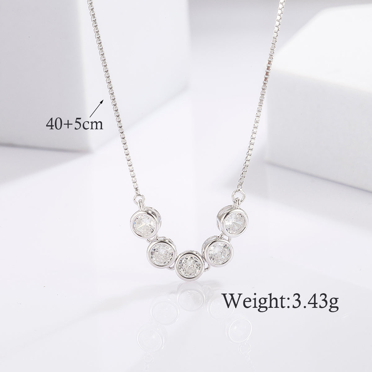 Simple Style Commute Cross Letter Sterling Silver Plating Inlay Zircon White Gold Plated Pendant Necklace