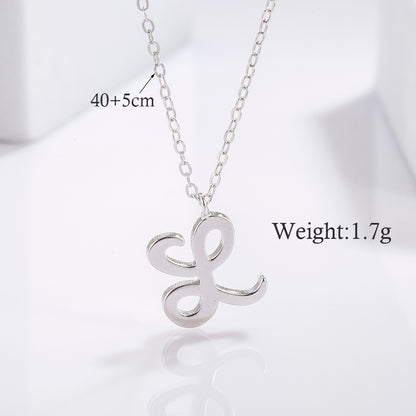 Simple Style Commute Cross Letter Sterling Silver Plating Inlay Zircon White Gold Plated Pendant Necklace