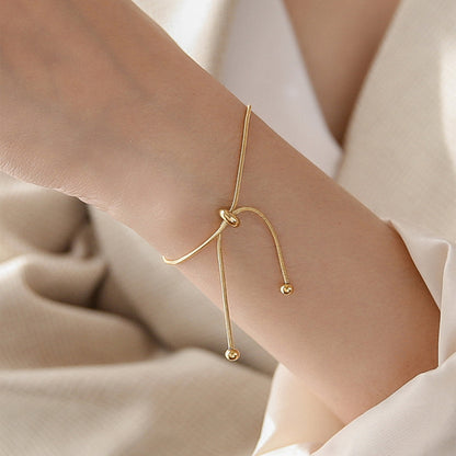 Simple Style Geometric Solid Color Stainless Steel Bracelets