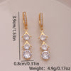 1 Pair Ig Style Sweet Color Block Plating Inlay Copper Zircon 18k Gold Plated Silver Plated Drop Earrings