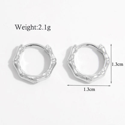 1 Pair Ig Style Elegant Geometric Inlay Sterling Silver Zircon White Gold Plated Rhodium Plated Earrings