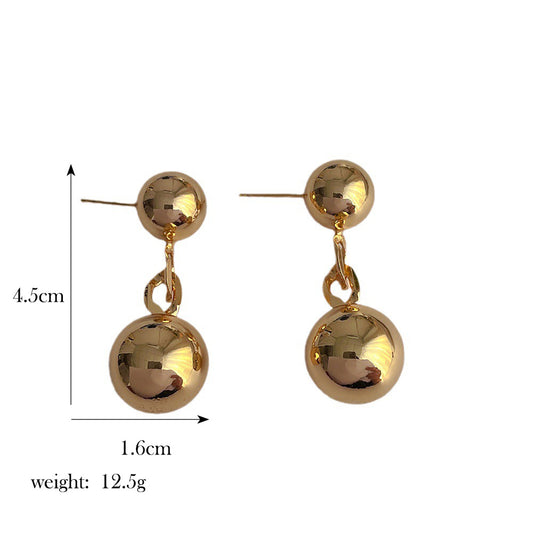 1 Piece Vintage Style Round Plating Copper 18k Gold Plated White Gold Plated Drop Earrings