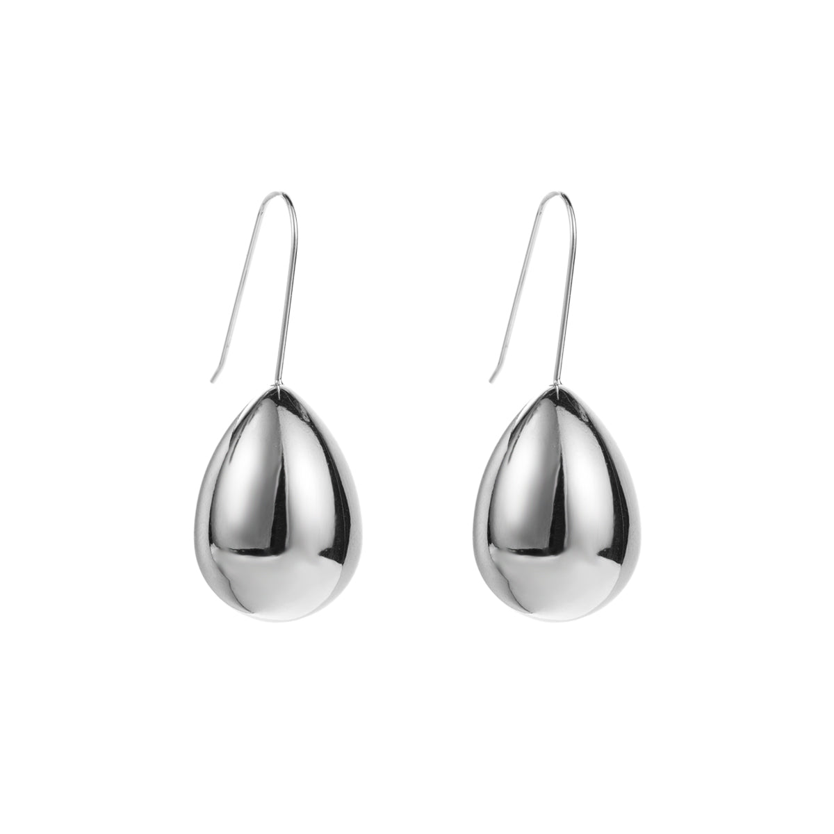 1 Pair Modern Style Simple Style Solid Color Stainless Steel Earrings