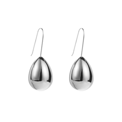 1 Pair Modern Style Simple Style Solid Color Stainless Steel Earrings