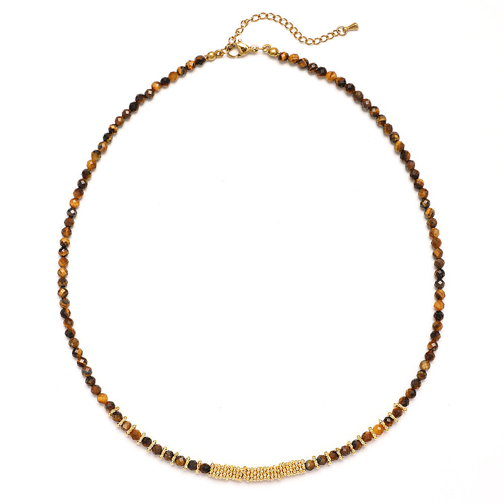 Simple Style Color Block Beaded Copper Beaded Women's Necklace