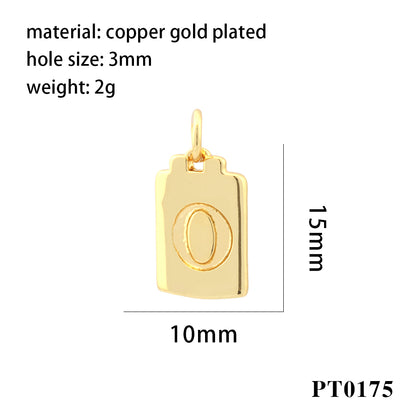 Simple Style Letter Copper Plating 18k Gold Plated Charms