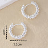 1 Pair Streetwear Twist Plating Copper White Gold Plated Gold Plated Hoop Earrings