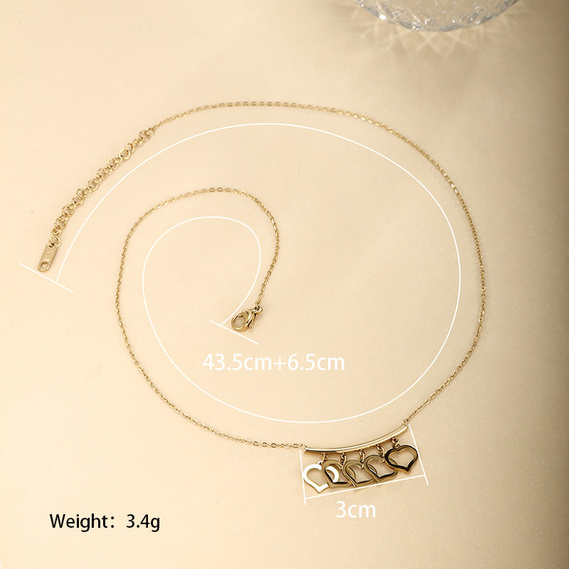 Wholesale Vintage Style Xuping Solid Color Stainless Steel Tassel Plating 14k Gold Plated Pendant Necklace