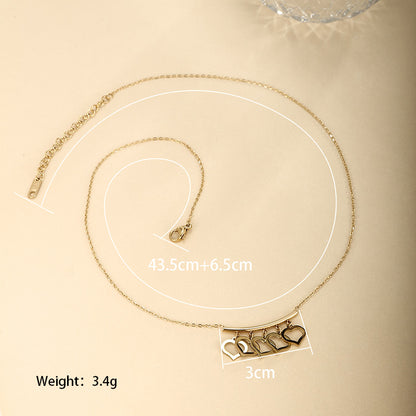 Wholesale Vintage Style Xuping Solid Color Stainless Steel Tassel Plating 14k Gold Plated Pendant Necklace