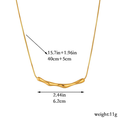 Wholesale Hip-hop Punk Solid Color Titanium Steel Plating 18k Gold Plated Pendant Necklace