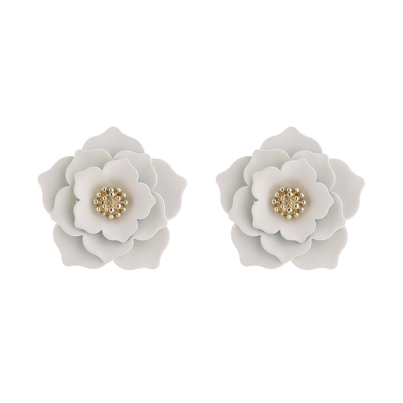 1 Pair Sweet Flower Alloy Earrings