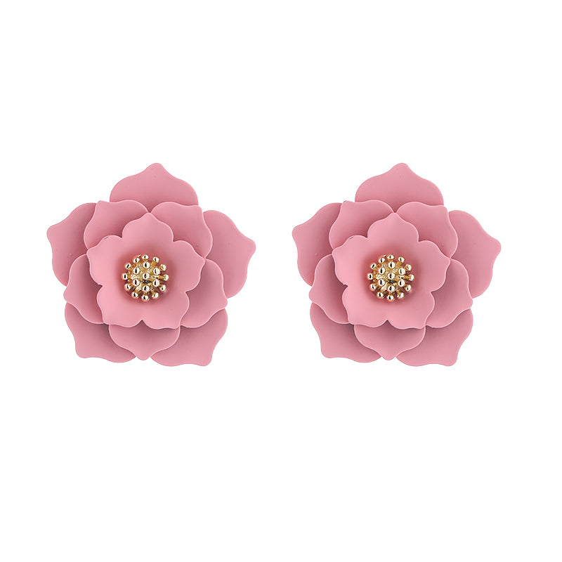 1 Pair Sweet Flower Alloy Earrings