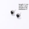 1 Pair Sweet Simple Style Heart Shape Plating Inlay Copper Zircon White Gold Plated Gold Plated Ear Studs