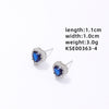 1 Pair Sweet Simple Style Heart Shape Plating Inlay Copper Zircon White Gold Plated Gold Plated Ear Studs