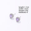 1 Pair Sweet Simple Style Heart Shape Plating Inlay Copper Zircon White Gold Plated Gold Plated Ear Studs