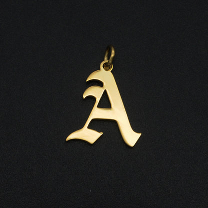 5 Pieces Stainless Steel 18K Gold Plated Letter