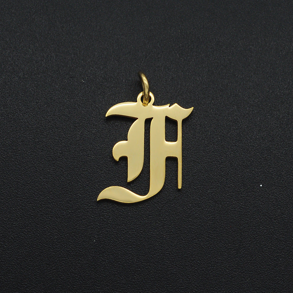 5 Pieces Stainless Steel 18K Gold Plated Letter