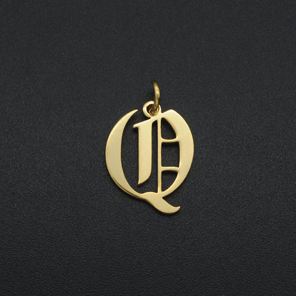 5 Pieces Stainless Steel 18K Gold Plated Letter