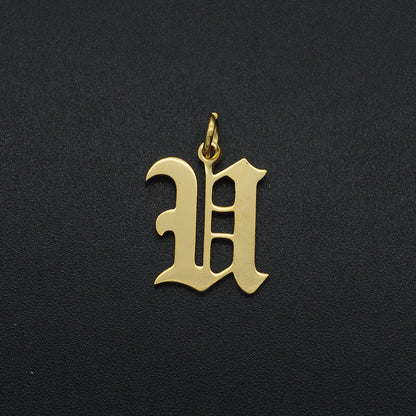 5 Pieces Stainless Steel 18K Gold Plated Letter