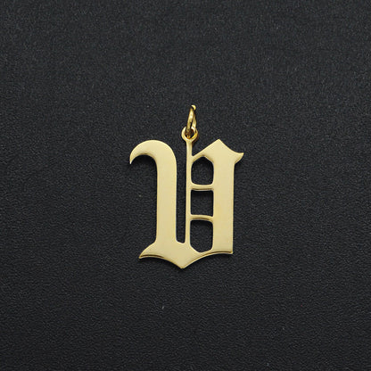 5 Pieces Stainless Steel 18K Gold Plated Letter