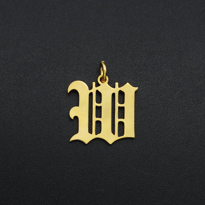 5 Pieces Stainless Steel 18K Gold Plated Letter