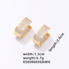 1 Pair Retro Simple Style Geometric Plating Inlay Copper Zircon Rose Gold Plated White Gold Plated Gold Plated Earrings