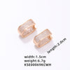 1 Pair Retro Simple Style Geometric Plating Inlay Copper Zircon Rose Gold Plated White Gold Plated Gold Plated Earrings