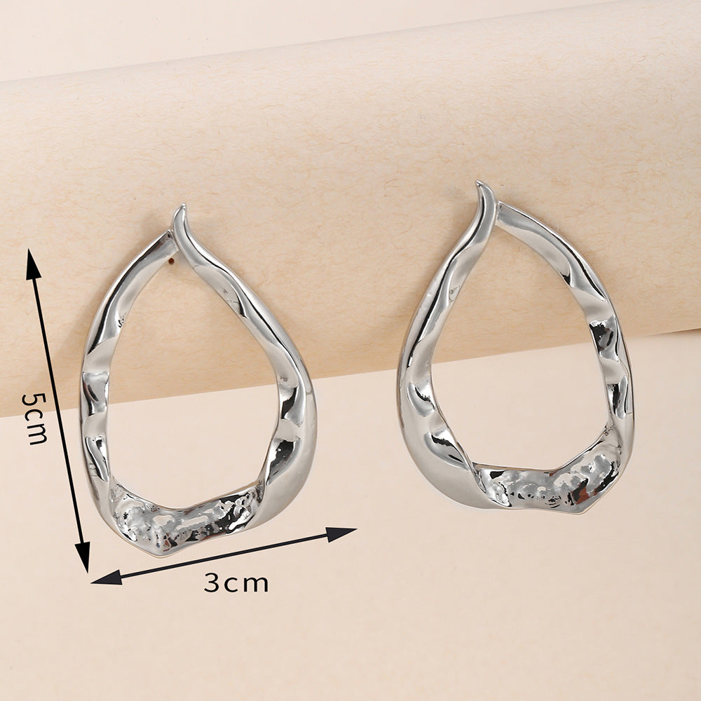 Wholesale Jewelry Modern Style Classic Style Water Droplets Alloy Ear Studs